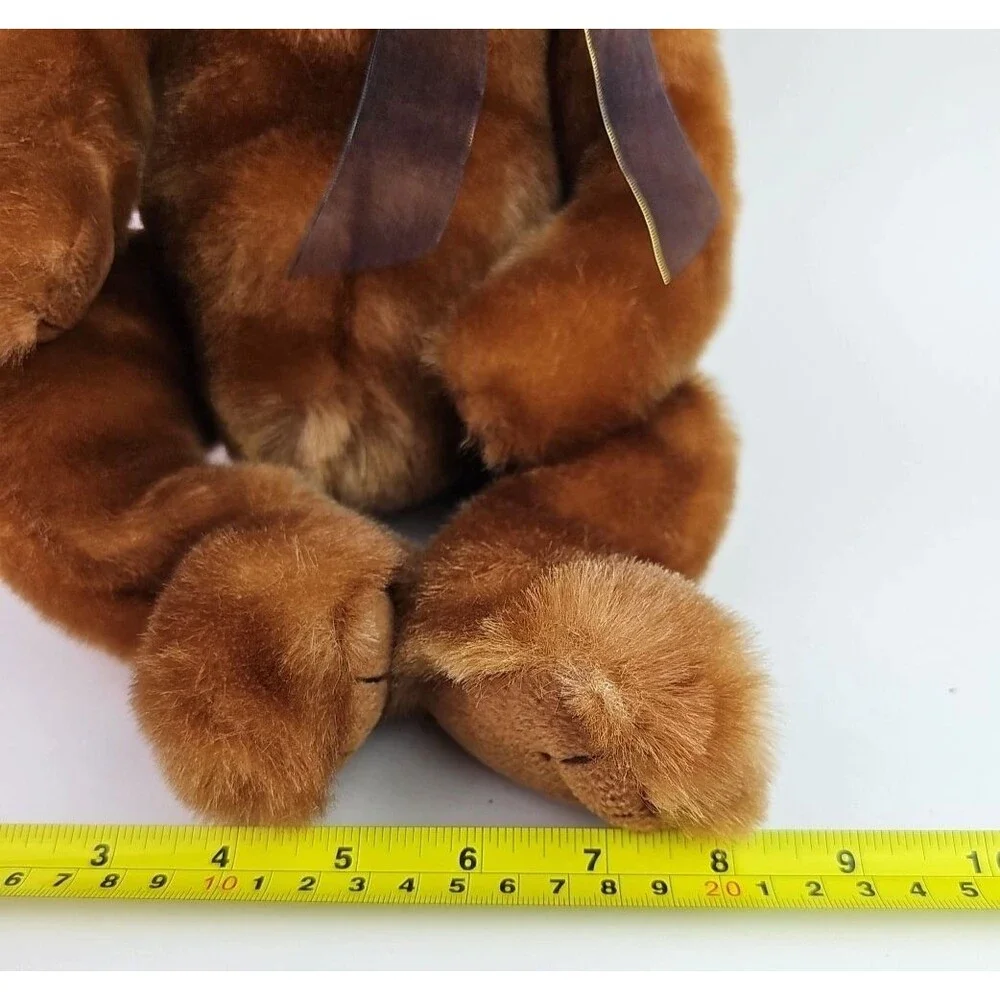 Ty Classic Yesterbear  1999 Brown Bear Soft 18 inch Beanie Buddy Bow Sweet